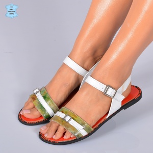 Sandale Dama Piele Naturala Mariana 6 Albe- Need 4 Shoes