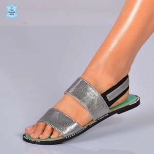 Sandale Dama Piele Naturala Martina Argintii- Need 4 Shoes