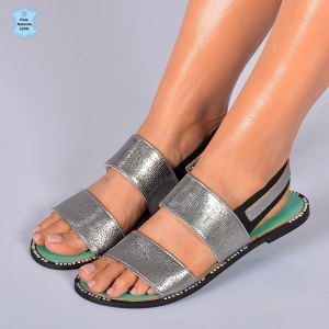 Sandale Dama Piele Naturala Martina Argintii- Need 4 Shoes