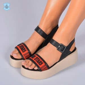 Sandale Dama Piele Naturala Poppy Rosii- Need 4 Shoes