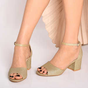 Sandale Dama Cu Toc Alise 3 Aurii- Need 4 Shoes