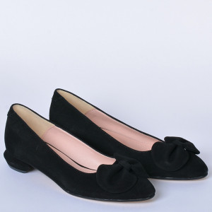 Pantofi Cu Toc Piele Naturala Alissa 2 Negri- Need 4 Shoes