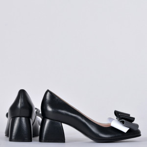 Pantofi Cu Toc Piele Naturala Arabella Negri- Need 4 Shoes