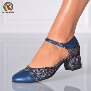 Pantofi Cu Toc Piele Naturala Arizona Navy- Need 4 Shoes