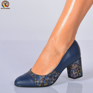 Pantofi Cu Toc Piele Naturala Aviana Navy- Need 4 Shoes