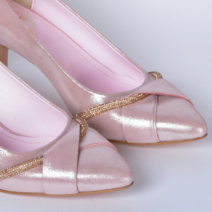 Pantofi Cu Toc Piele Naturala Denise Roz- Need 4 Shoes