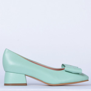 Pantofi Cu Toc Piele Naturala Iness Menta- Need 4 Shoes