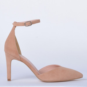 Pantofi Cu Toc Piele Naturala Kayla Nude- Need 4 Shoes