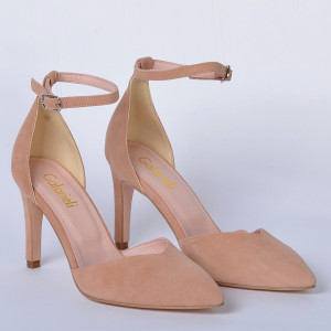 Pantofi Cu Toc Piele Naturala Kayla Nude- Need 4 Shoes