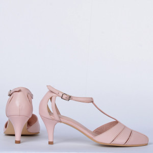 Pantofi Cu Toc Piele Naturala Rafaela Roz- Need 4 Shoes