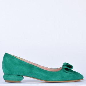 Pantofi Cu Toc Piele Naturala Viviana Verzi- Need 4 Shoes