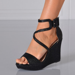 Sandale Cu Platforma Hany Negre- Need 4 Shoes