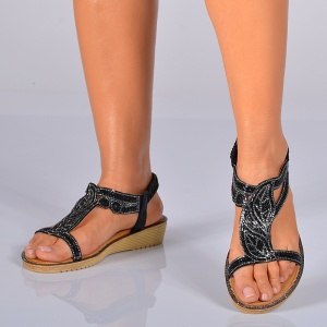 Sandale Cu Platforma Imre Negre- Need 4 Shoes