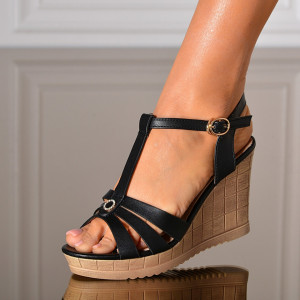 Sandale Cu Platforma Kira 10 Negre - Need 4 Shoes