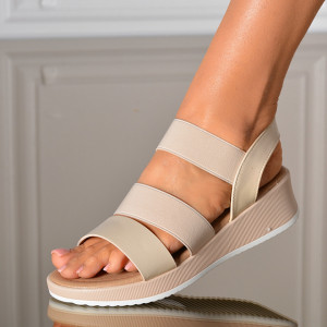 Sandale Cu Platforma Manya Bej- Need 4 Shoes