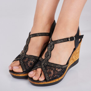 Sandale Cu Platforma Taisia  Negre- Need 4 Shoes