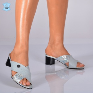 Papuci Dama Piele Naturala Anne Albastri- Need 4 Shoes