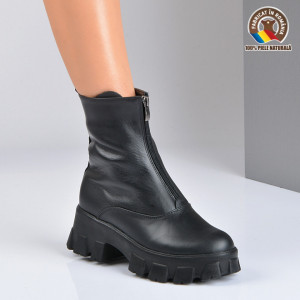 Ghete dama Piele Naturala Elinor Negre - Need 4 Shoes