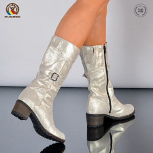 Cizme Dama Piele Naturala Issac Aurii- Need 4 Shoes