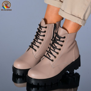 Ghete Dama Piele Naturala Maryn Nude- Need 4 Shoes