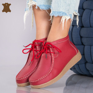 Ghete Dama Piele Naturala Zora 2 Rosi - Need 4 Shoes