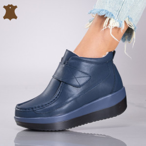 Ghete Dama Imblanite Piele Naturala Tokyo 2 Navy - Need 4 Shoes