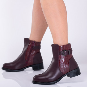 Ghete Dama Imblanite Celestia Bordo - Need 4 Shoes