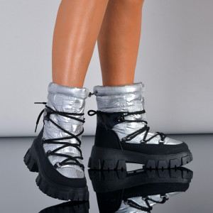 Cizme Dama Imblanite Moon Argintii- Need 4 Shoes