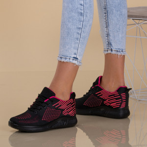 Adidasi dama Amaria Negru/Roz - Need 4 Shoes