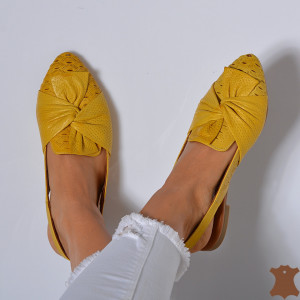 Pantofi Dama Piele Naturala Alma 2 Galbeni- Need 4 Shoes