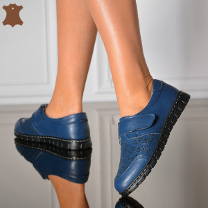 Pantofi Dama Piele Naturala Cara Navy- Need 4 Shoes
