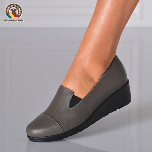 Pantofi Dama Piele Naturala Crina Gri- Need 4 Shoes