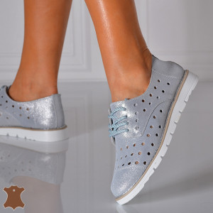 Pantofi Dama Piele Naturala Demy Albastri - Need 4 Shoes
