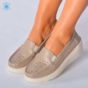 Pantofi Dama Piele Naturala Iuliana Bej- Need 4 Shoes