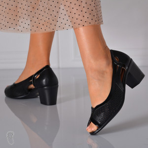 Pantofi Cu Toc Dama Casiana Negri - Need 4 Shoes