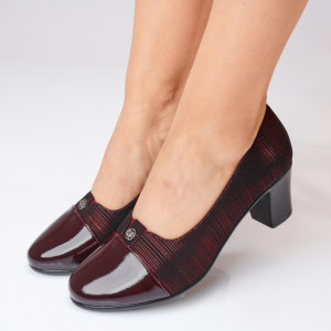 Pantofi Cu Toc Dama Draga Bordo- Need 4 Shoes