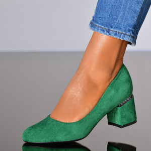 Pantofi Cu Toc Dama Luiza 2 Verzi- Need 4 Shoes