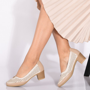 Pantofi Cu Toc Dama Nedia Bej- Need 4 Shoes