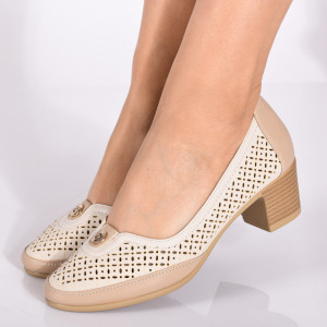 Pantofi Cu Toc Dama Nedia Bej- Need 4 Shoes
