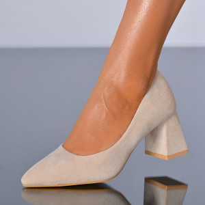 Pantofi Cu Toc Dama Sandruela Bej- Need 4 Shoes