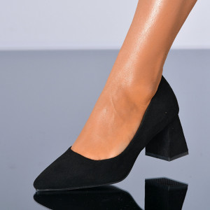 Pantofi Cu Toc Dama Sandruela Negri - Need 4 Shoes