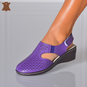 Sandale Dama Piele Naturala Mabel Mov- Need 4 Shoes