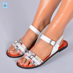 Sandale Dama Piele Naturala Mariana 3 Albe- Need 4 Shoes