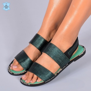 Sandale Dama Piele Naturala Martina Verzi- Need 4 Shoes