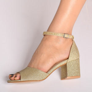 Sandale Dama Cu Toc Alise 3 Aurii- Need 4 Shoes