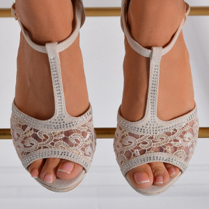 Sandale Dama Cu Toc Otilia Albe- Need 4 Shoes