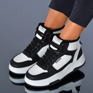 Adidasi Dama Kelsy Alb/Negru- Need 4 Shoes