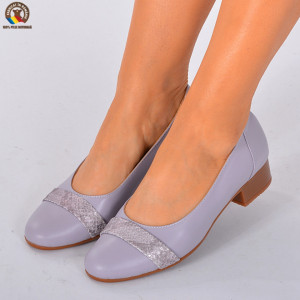 Pantofi Cu Toc Piele Naturala Adelle Lila-Need 4 Shoes