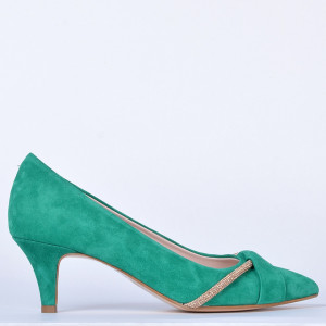 Pantofi Cu Toc Piele Naturala Denise Verzi- Need 4 Shoes