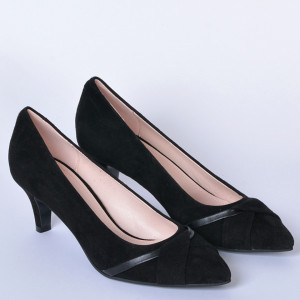 Pantofi Cu Toc Piele Naturala Denise 2 Negri- Need 4 Shoes